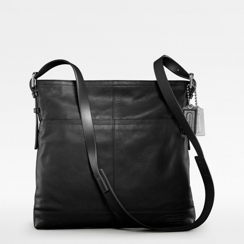 Coach Thompson Leather Large Zip Top Crossbody in Black for Men | Lyst