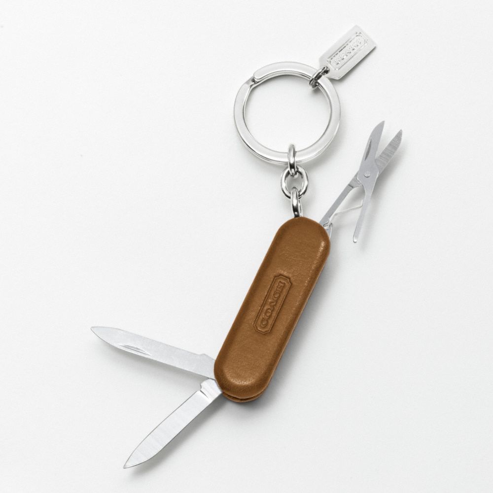 COACH Novelty Pocket Knife Key Ring in Metallic for Men