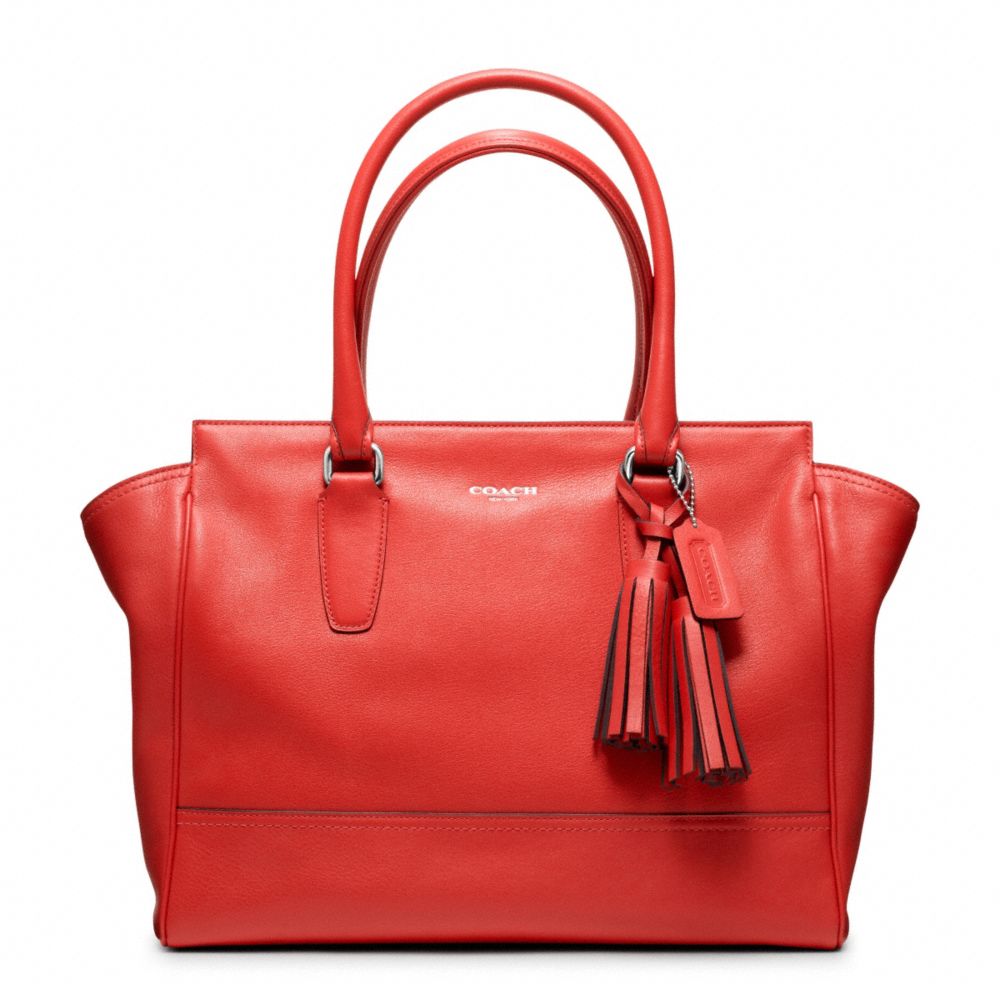 COACH Legacy Leather Medium Candace Carryall in Red | Lyst
