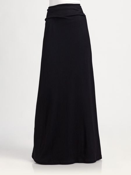 Ralph Lauren Blue Label Morgan Wool Knit Maxi Skirt in Black | Lyst
