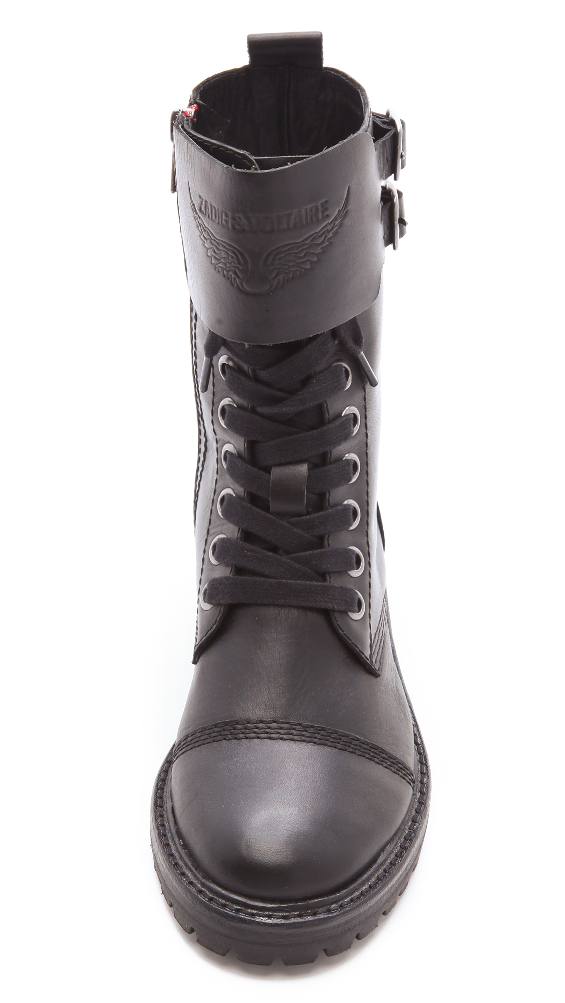 Lyst - Zadig & Voltaire Joe Combat Boots in Black
