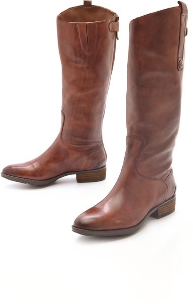 Sam Edelman Penny Riding Boots in Gold (whiskey) | Lyst