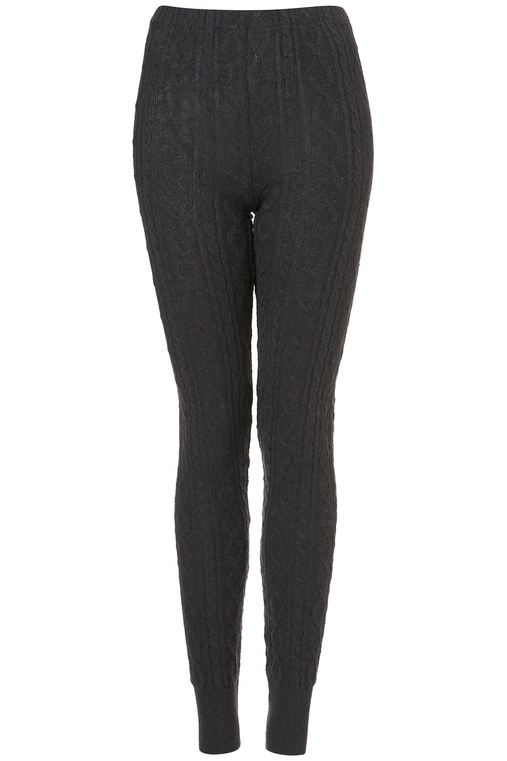 black cable knit leggings