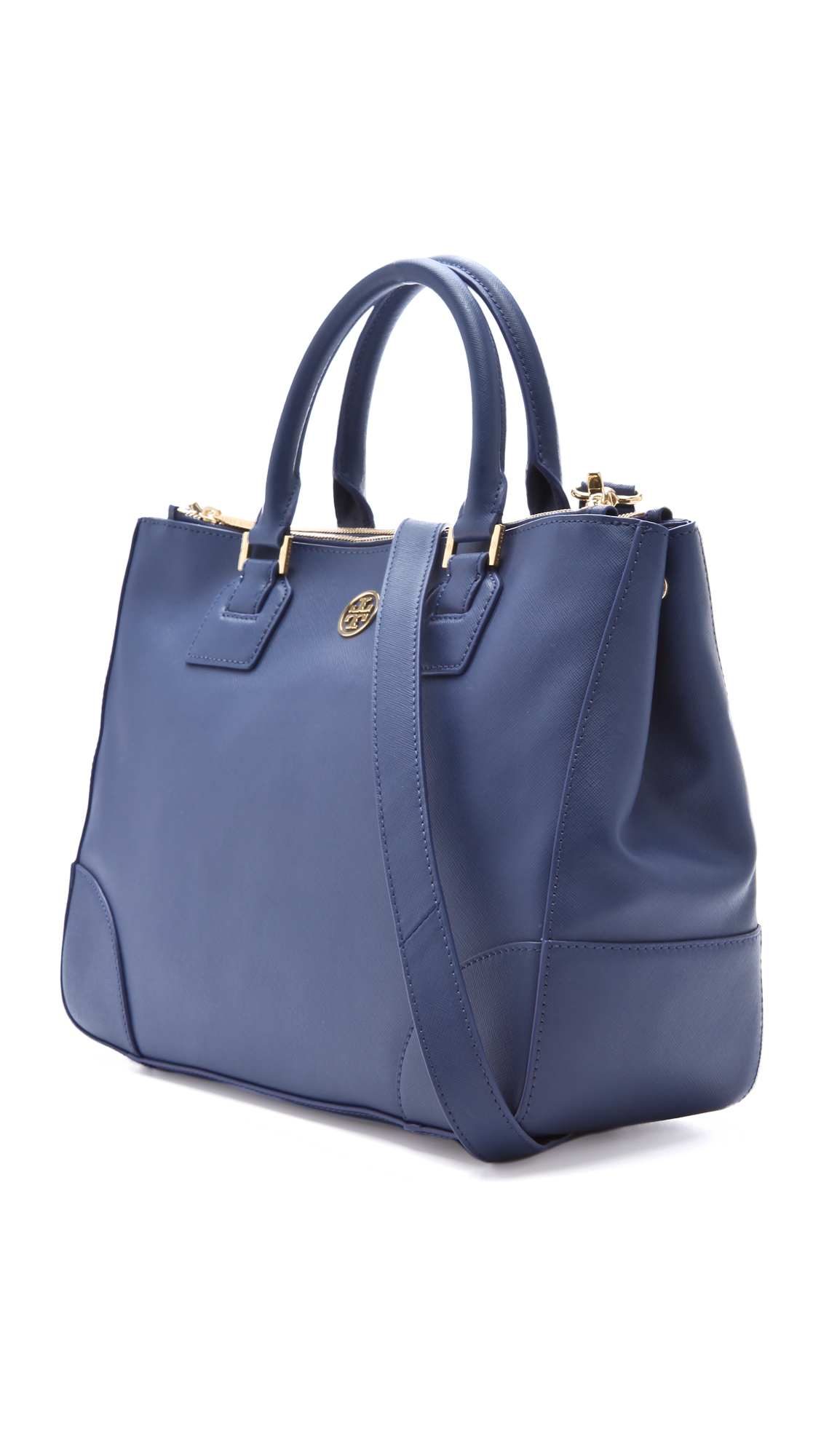 Tory Burch Robinson Double Zip Tote in Blue | Lyst