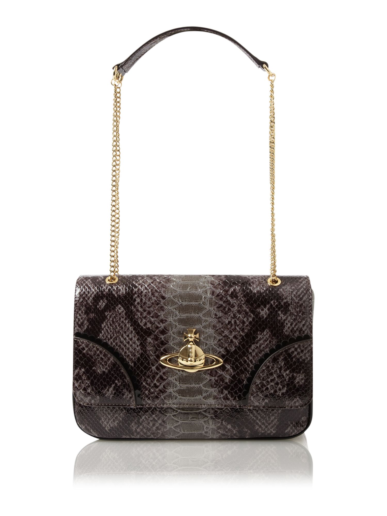 Vivienne westwood Frilly Snake Chain Shoulder Bag in Black Lyst
