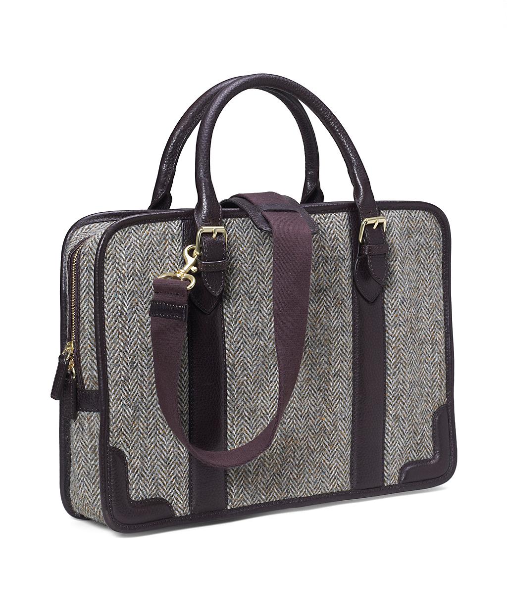 tweed briefcase
