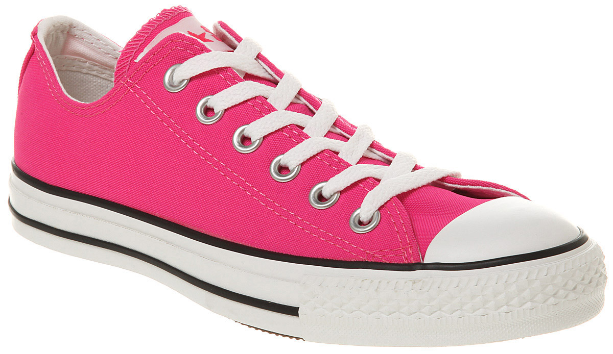 pink converse low