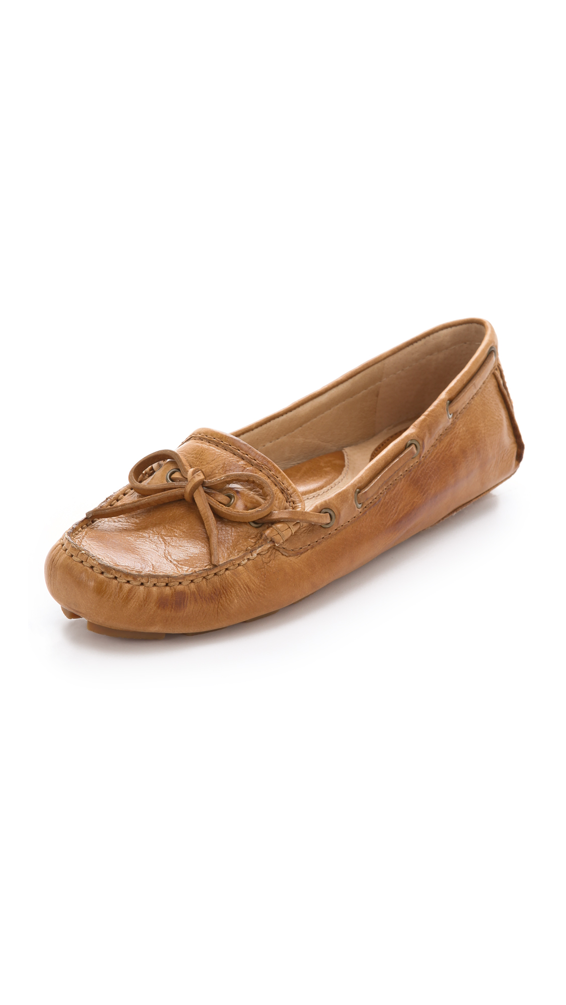 Frye Reagan Campus Driver Moccasins in Brown (camel) | Lyst