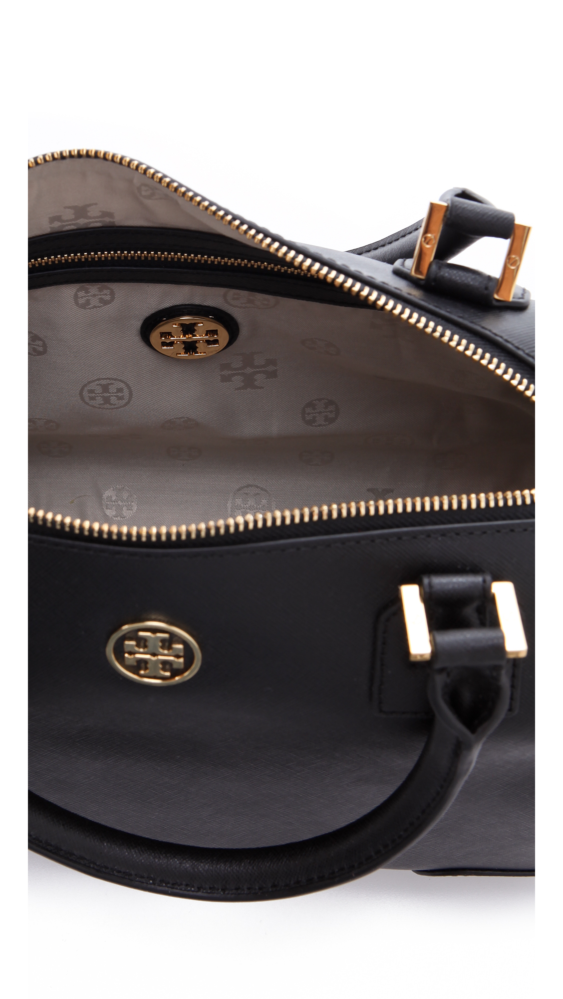 Tory Burch Robinson Satchel In Black