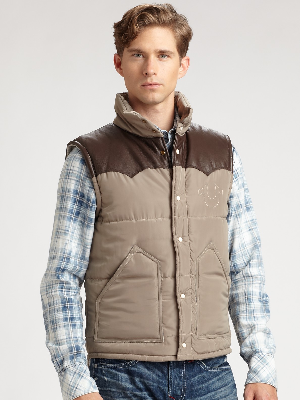 true religion puffer vest