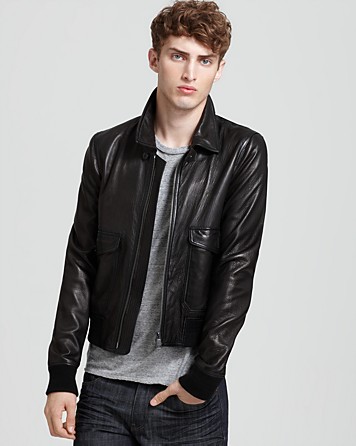 burberry leather bomber
