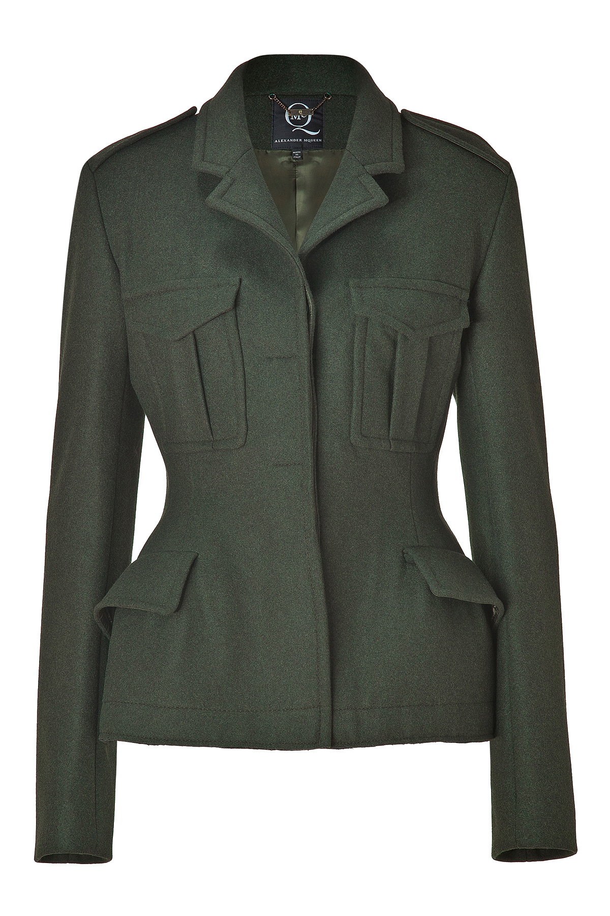 Lyst Mcq Military Green Wool Army Jacket in Green