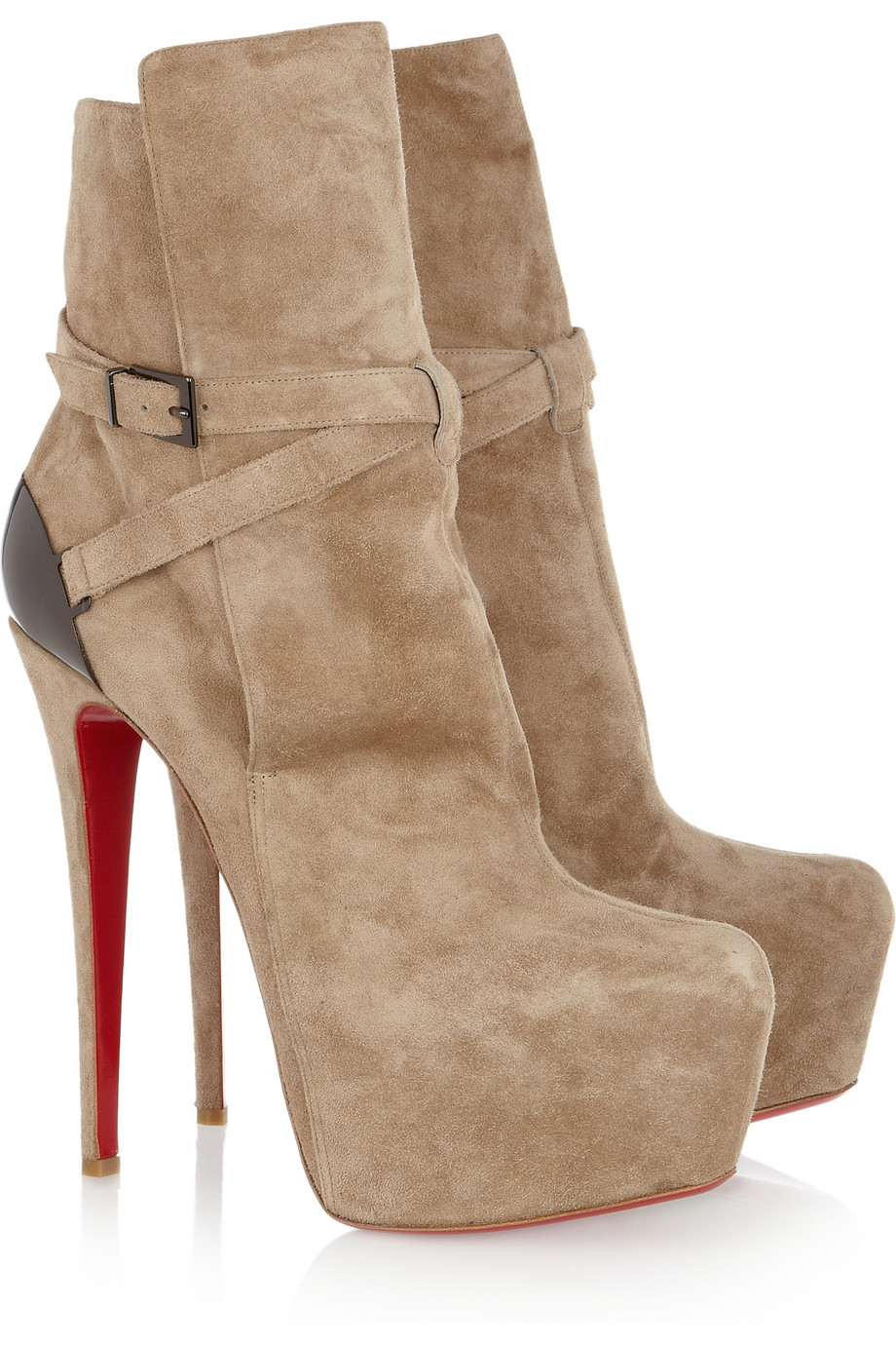 Christian louboutin tan boots sale