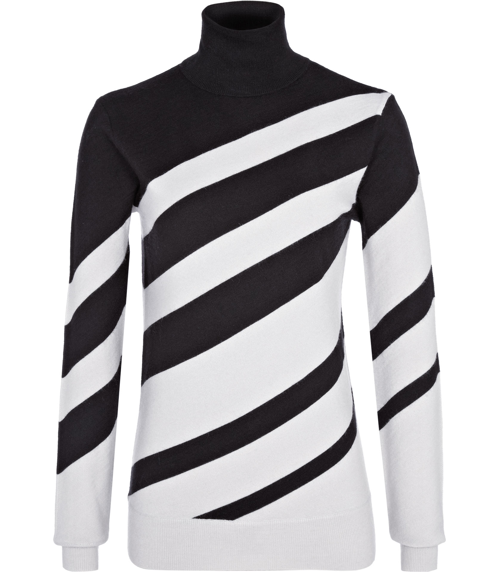 striped polo neck jumper