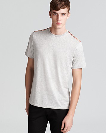men's burberry t shirt with shoulder patch