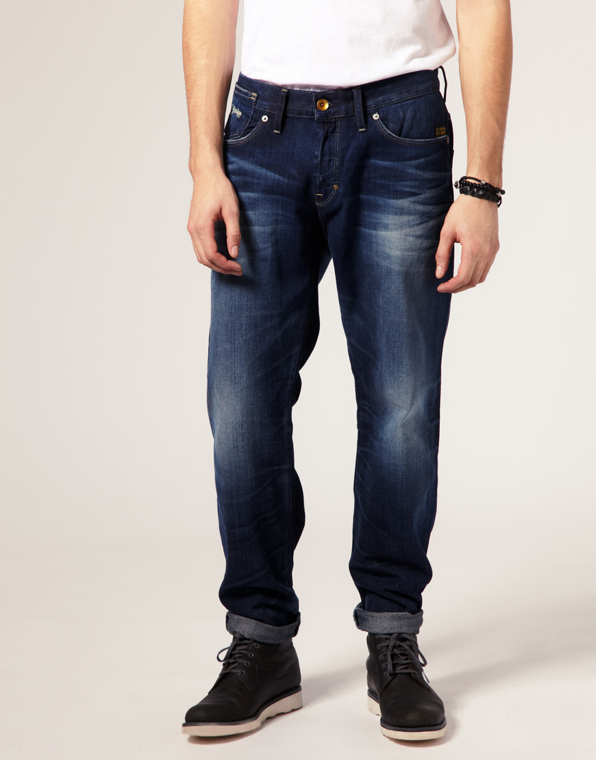 G-Star RAW Coder Straight Jeans in Blue for Men - Lyst