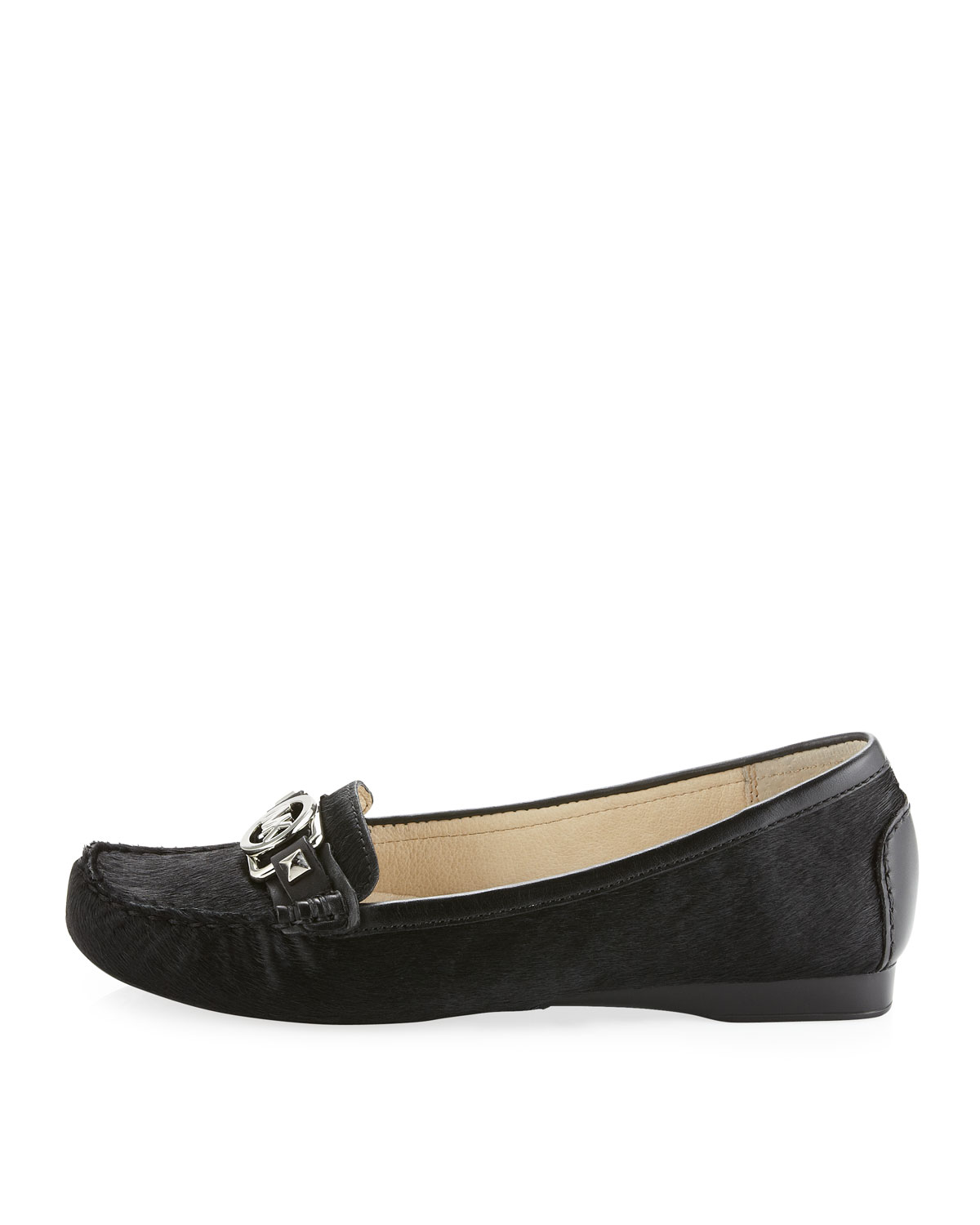 Michael Kors Charm Moccasin in Black | Lyst