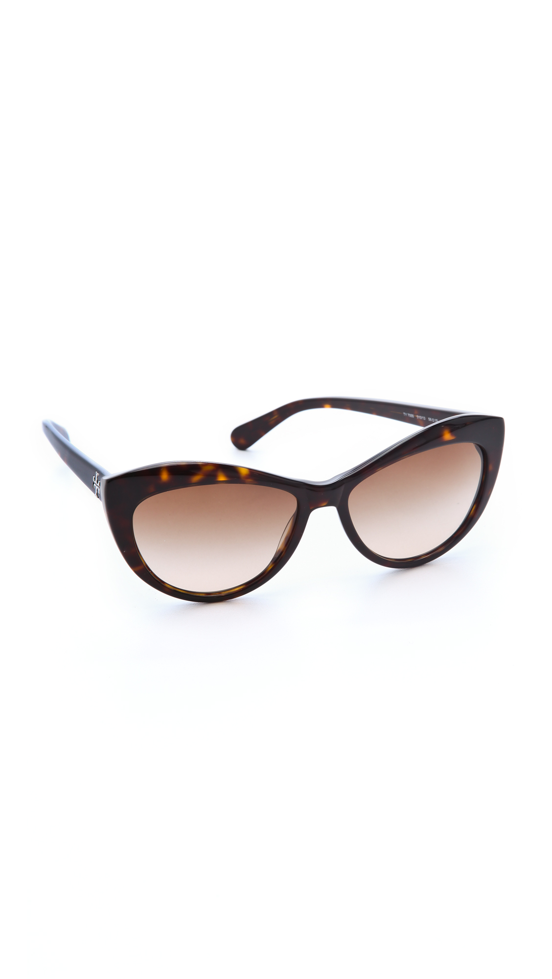 Tory Burch Oversized Cat Eye Sunglasses in Brown | Lyst