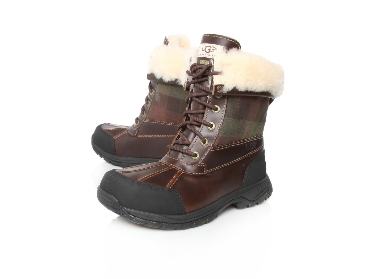 mens brown ugg boots ugg mens butte plaid in brown for lyst mens brown ugg boots ugg mens butte plaid in brown for lyst