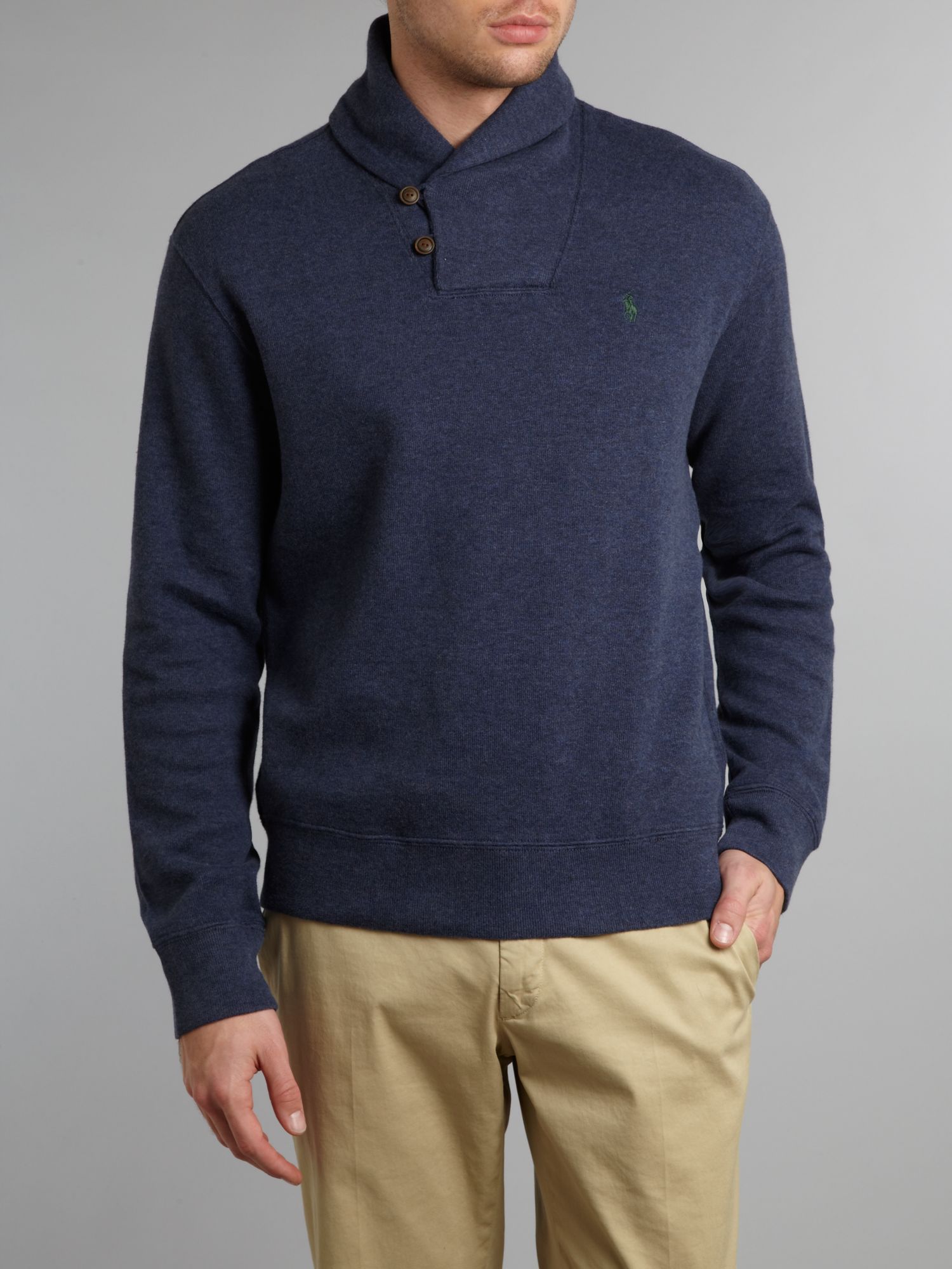 mens ralph lauren shawl collar sweater