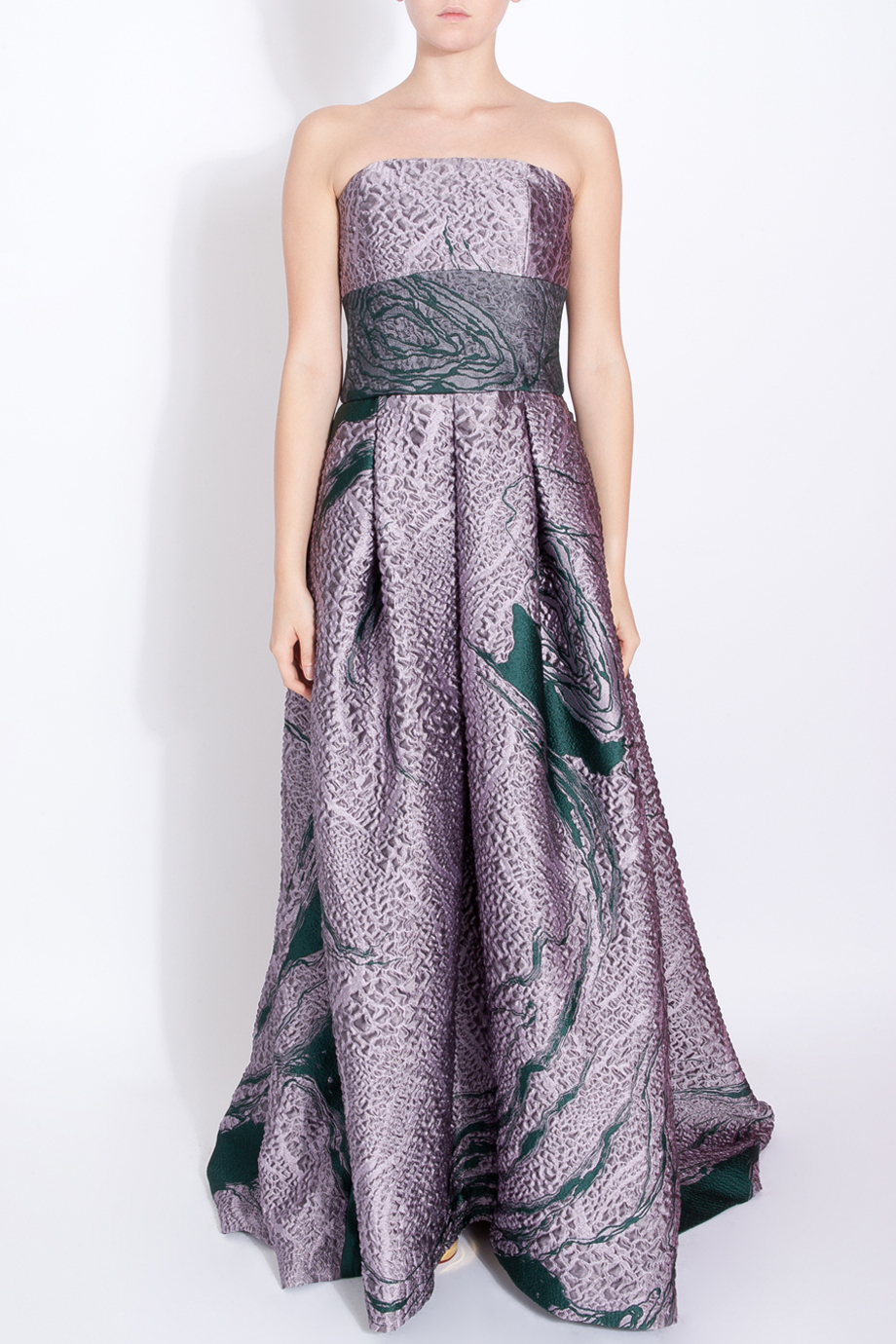 Carolina herrera Strapless Textured Gown in Purple Lyst