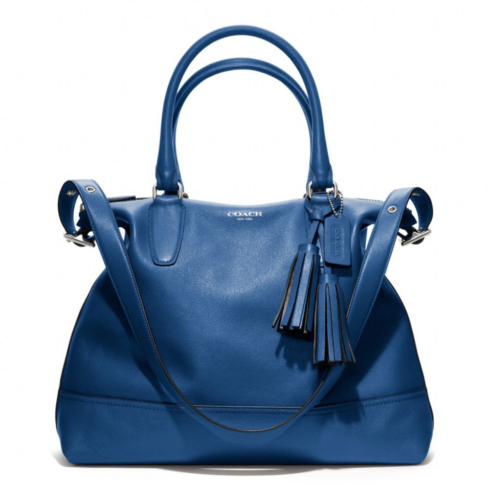 Michael Kors Blue Leather Hamilton Crossbody Bag - ShopStyle