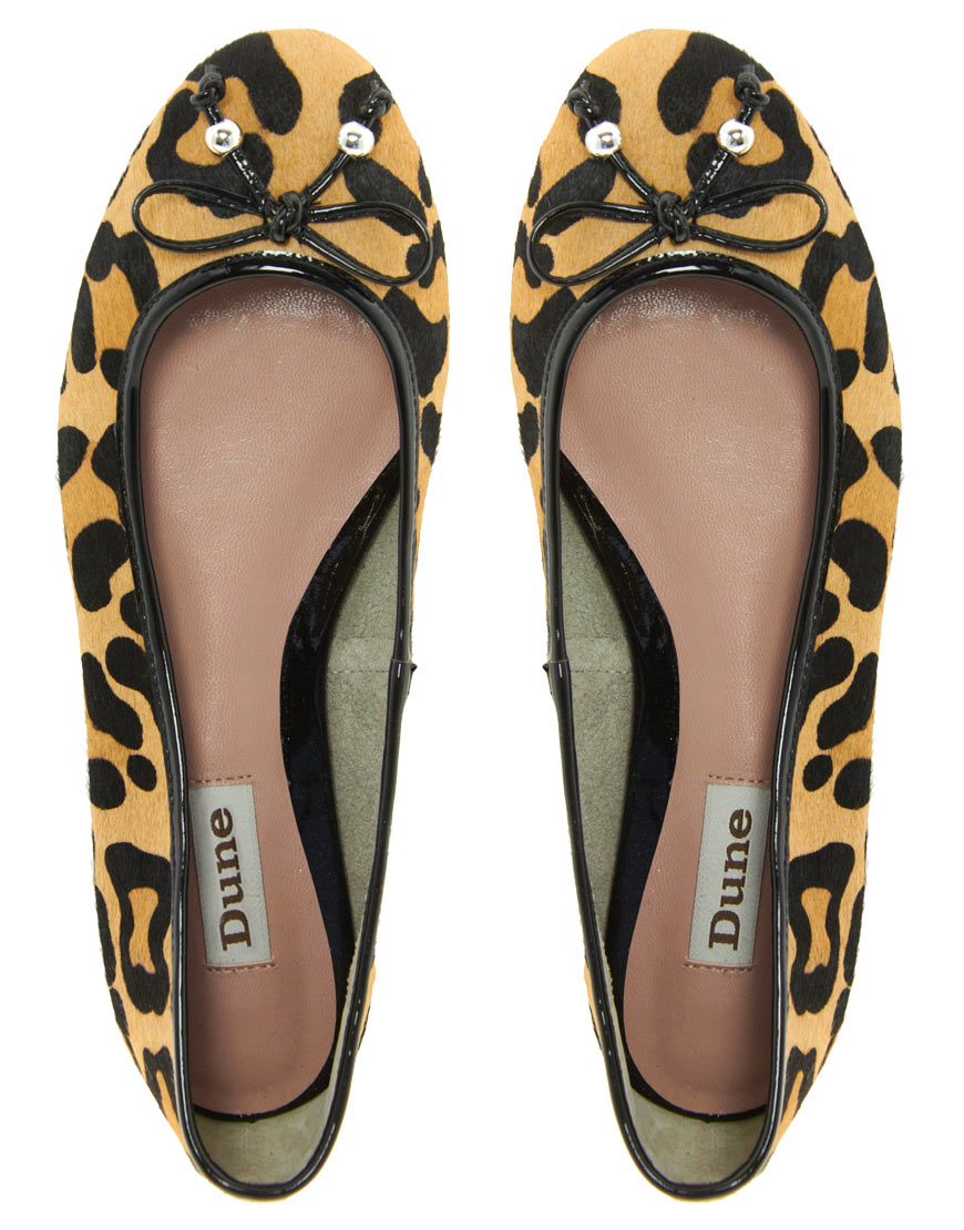 Dune Burdon Leopard Ballet Flats Lyst