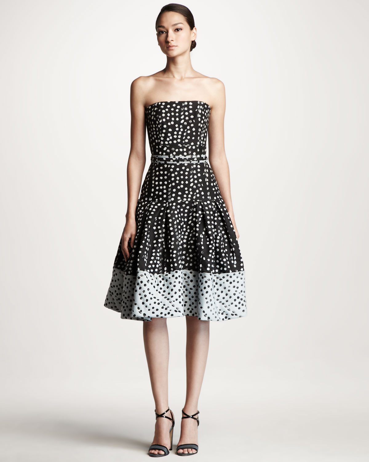 carolina herrera polka dot gown