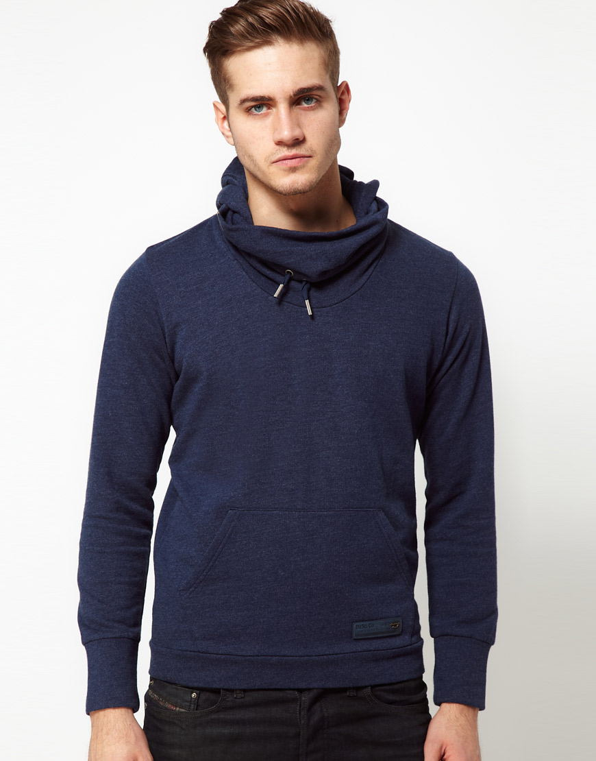 funnel neck hoodie mens