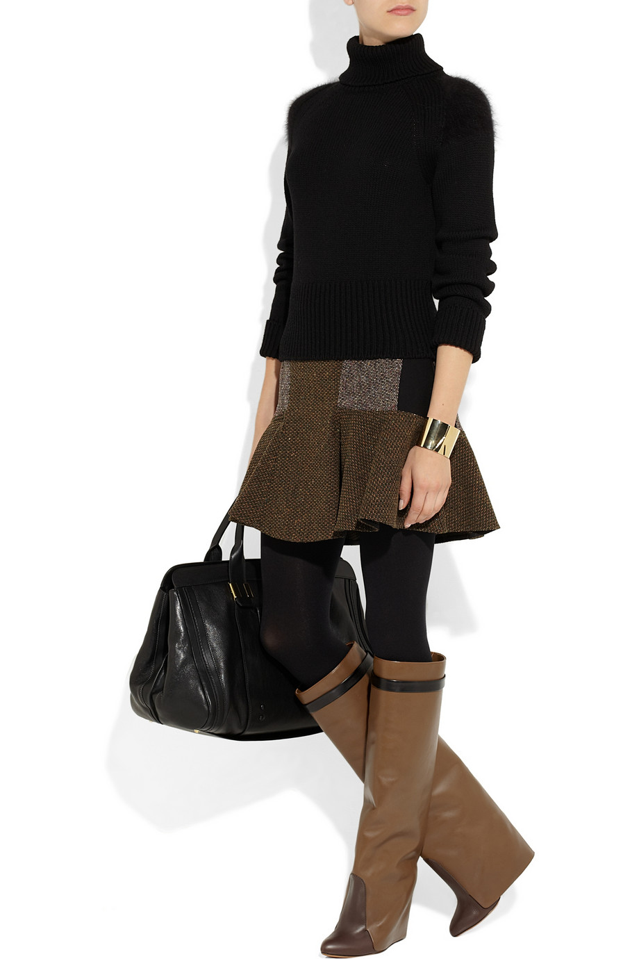 givenchy leather wedge boots