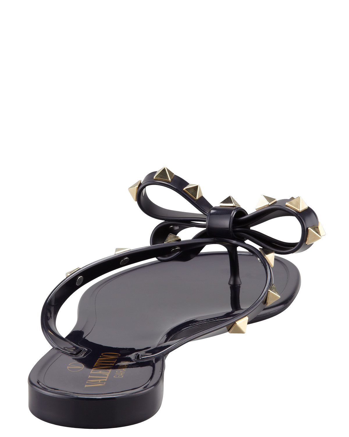 rockstud pvc thong sandal