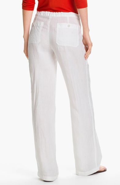 Vince Beach Linen Pants in White | Lyst