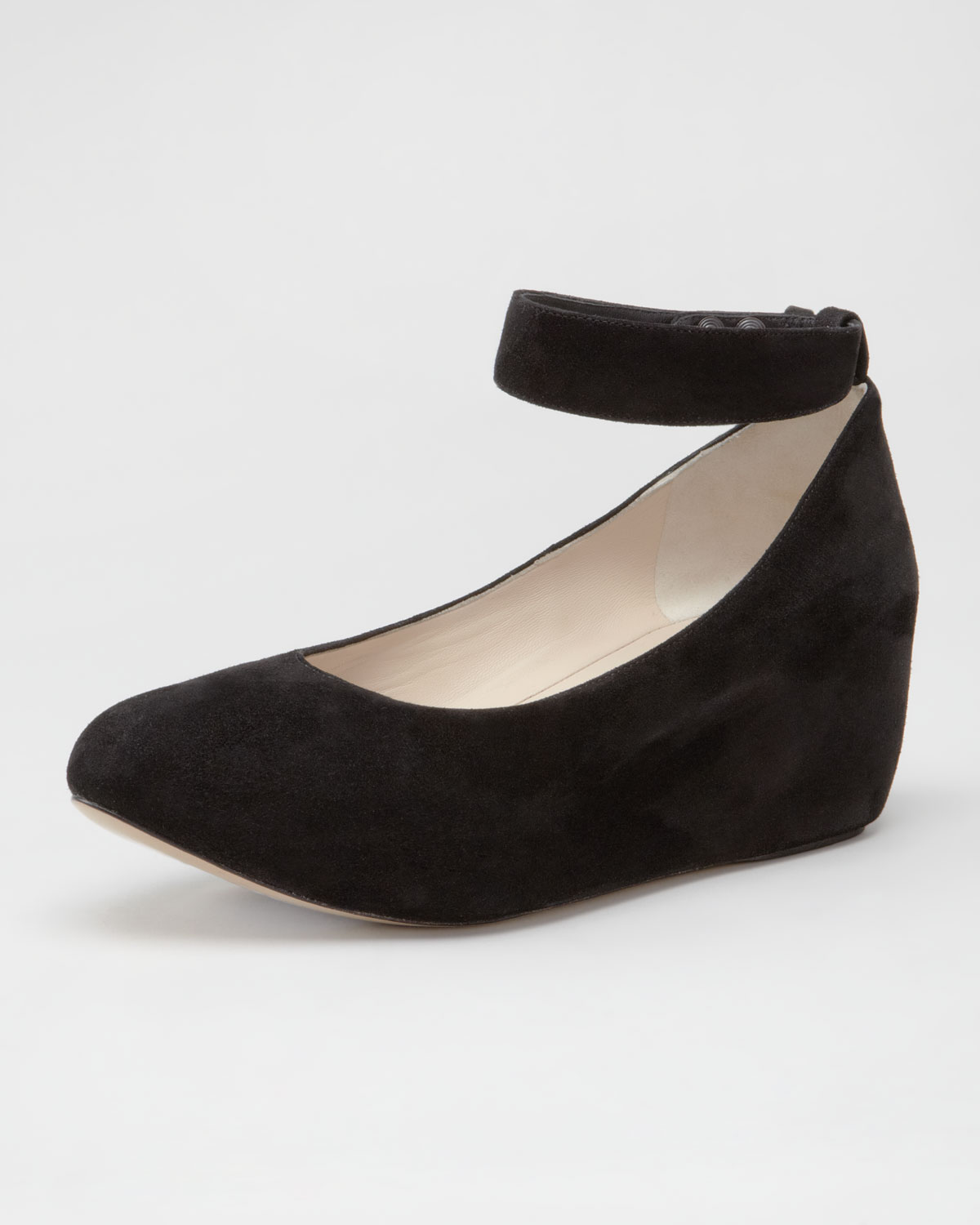 black suede ballerinas