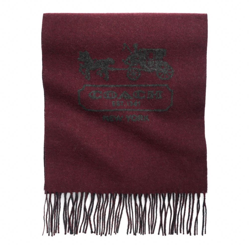 COACH Cashmere Horse and Carriage Scarf in Burgundy (Purple) for Men Lyst