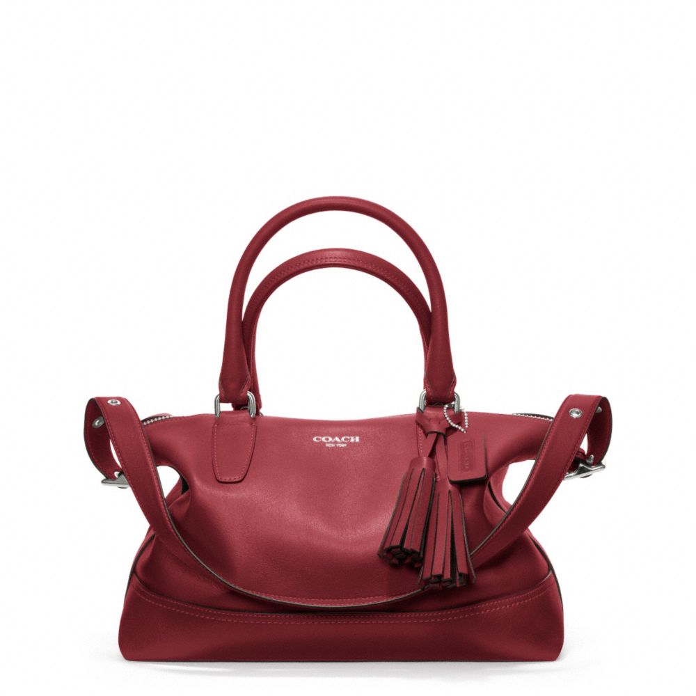 COACH Legacy Leather Molly Satchel in Silver/Black Cherry (Purple) - Lyst