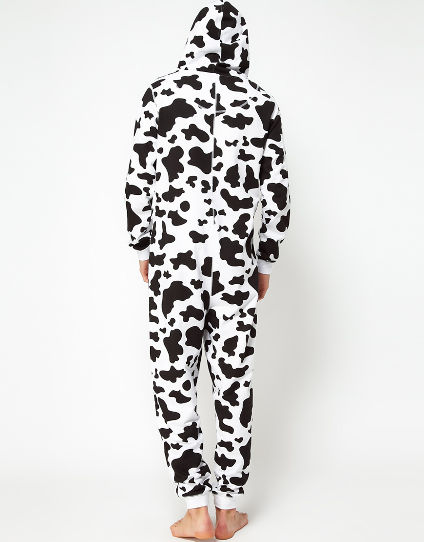 Lyst River island Cow Print Onesie in White for Men
