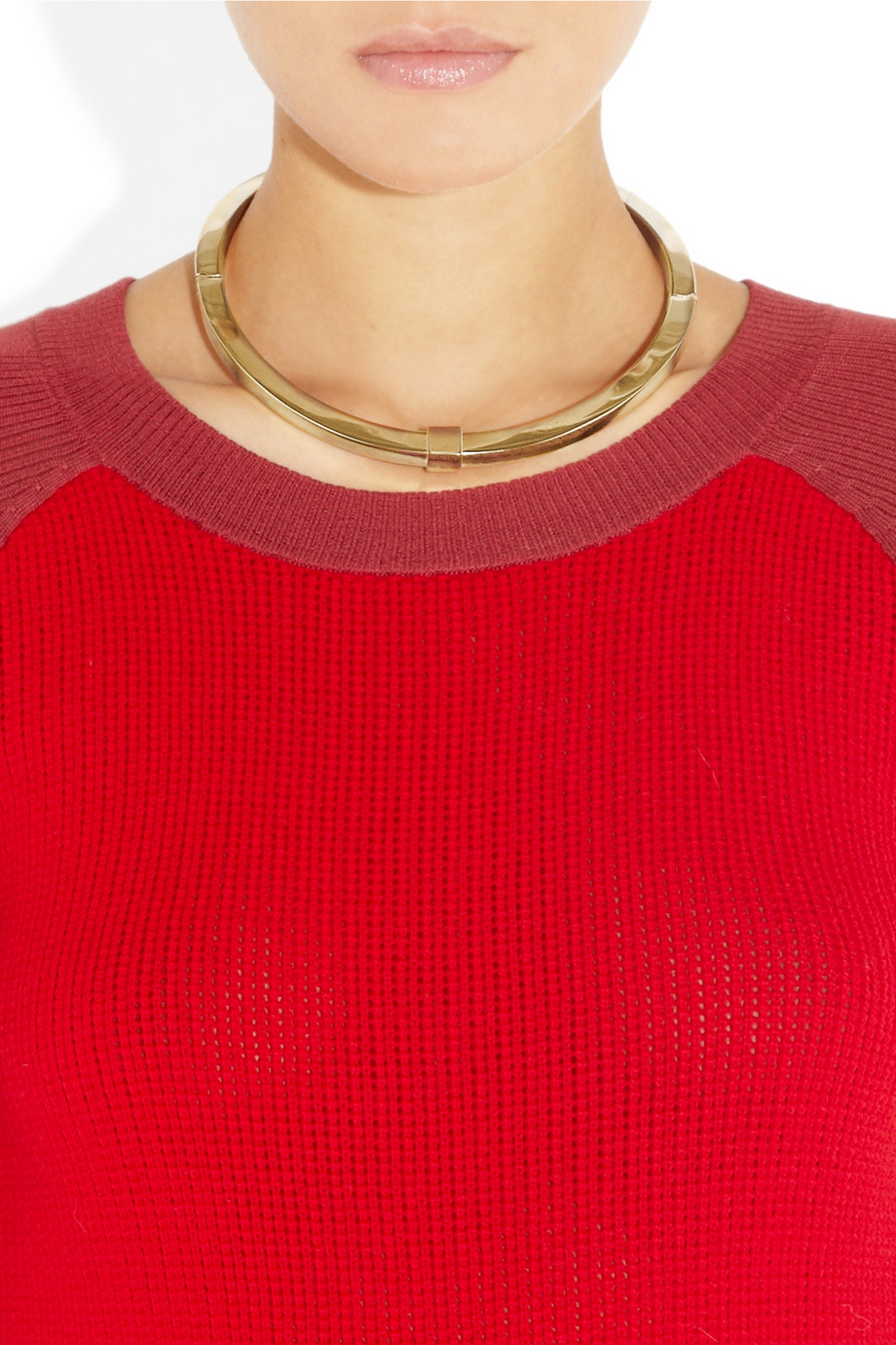 Chloé Edie Goldtone Hinged Collar Necklace in Metallic Lyst