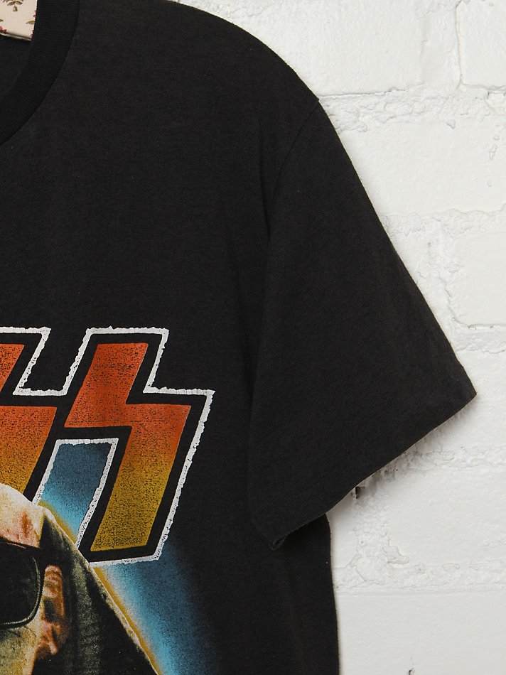 black and orange graphic shirt