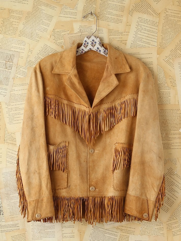 fringe suede jacket vintage