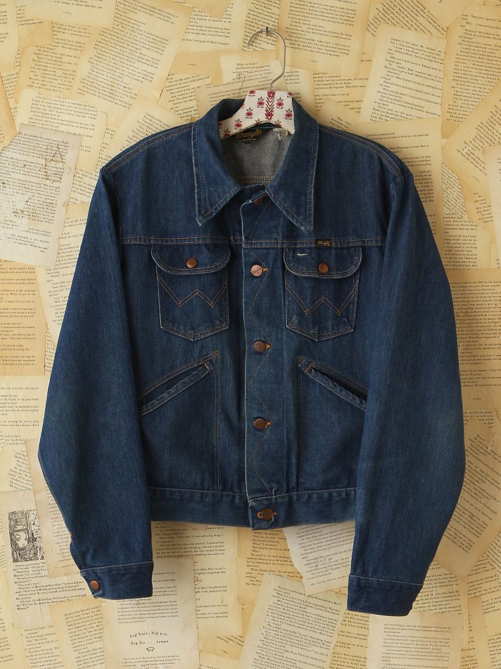 Free people Vintage Wrangler Denim Jacket in Blue | Lyst
