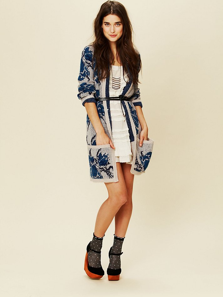 free people flower power cardigan