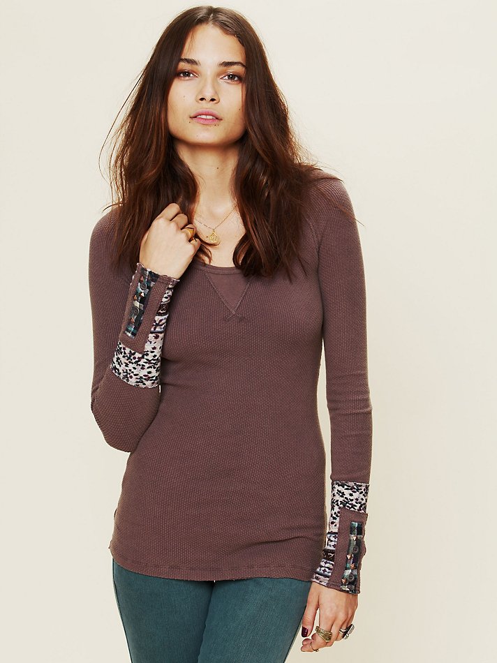 Free People Hippie Cuff Thermal in Brown | Lyst
