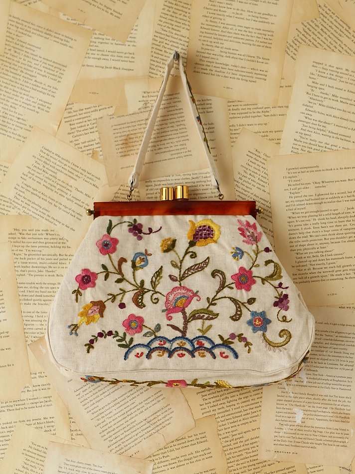 Vintage Embroidered Purse / Pocketbook