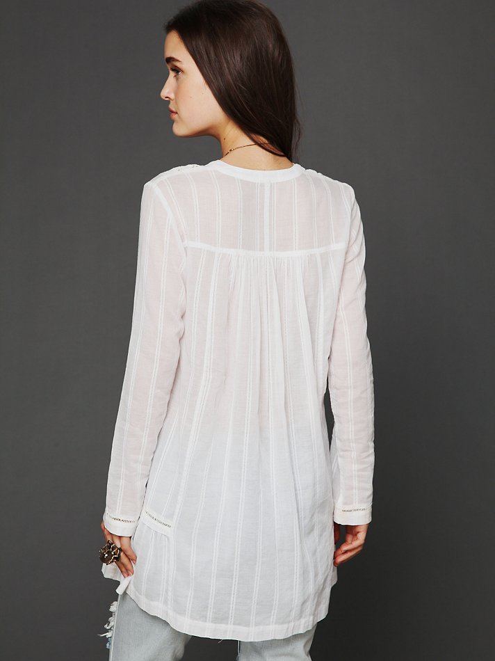 Free People Long Sleeve Pintuck Texture 