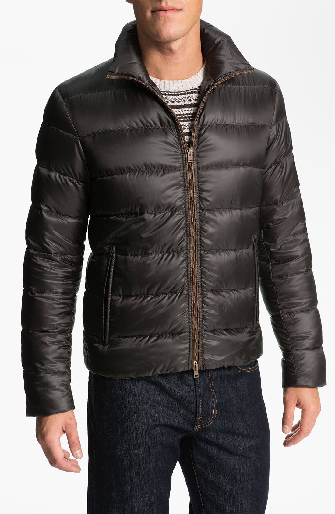 Herno Quilted Down Jacket in Brown for Men (grey/ brown) | Lyst
