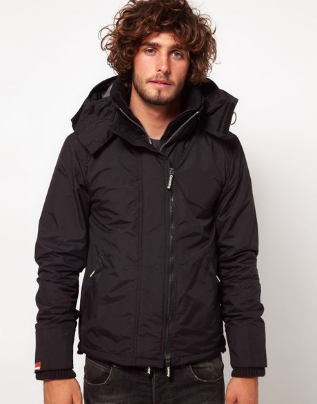 Superdry Windcheater Jacket in Black for Men (blackdarkgrey) | Lyst