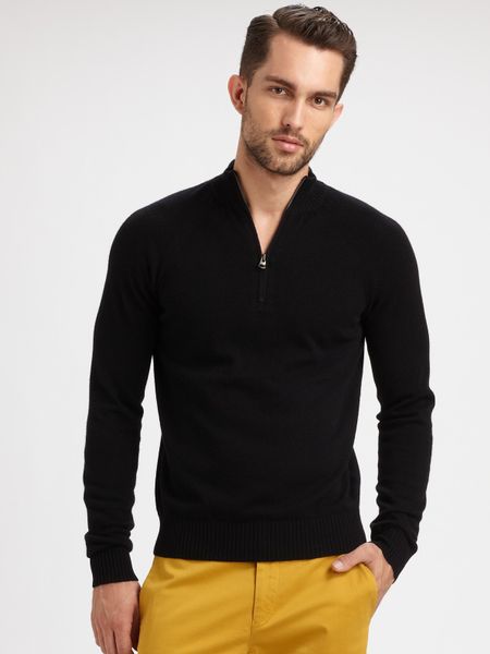 Theory Lorenz Cashmere Sweater in Black for Men | Lyst