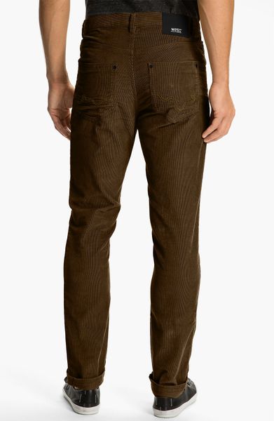 Wesc Eddy Slim Fit Corduroy Pants in Brown for Men (dark chocolate) | Lyst