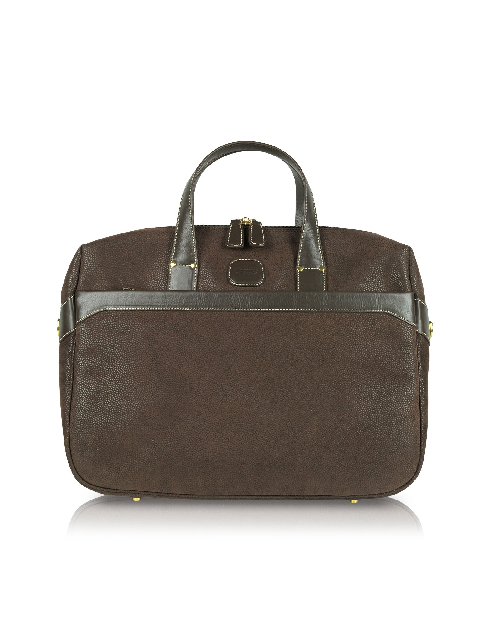 Bric's Life Microsuede Soft Briefcase in Brown for Men Lyst