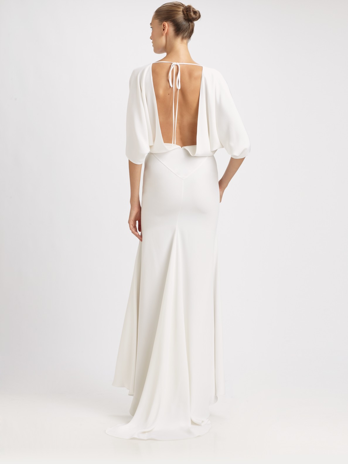 Emilio Pucci Silk Gown in White - Lyst